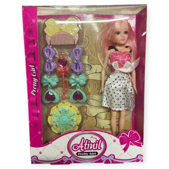 KMB-925 - SAÇ BAKIM SETİ AKSESUARLI KUTULU BEBEK (Lisinya)