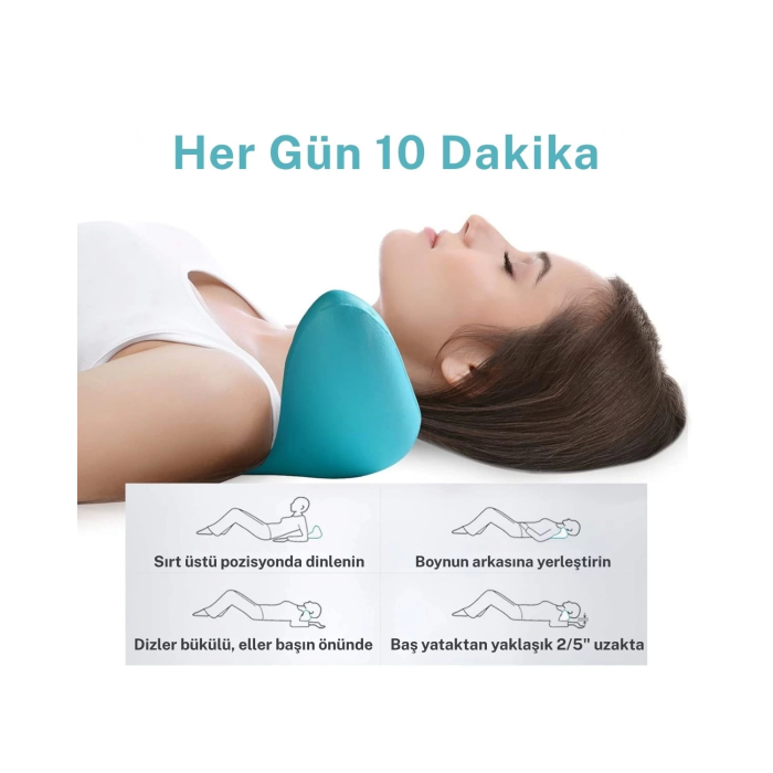 Boyun Ve Omuz Gevşetici, Servikal Traksiyon Cihazı Akupunktur Boyun Omuz Sırt Desteği Masaj Yastığı, Boyun Sedye Masajı ( Lisinya )
