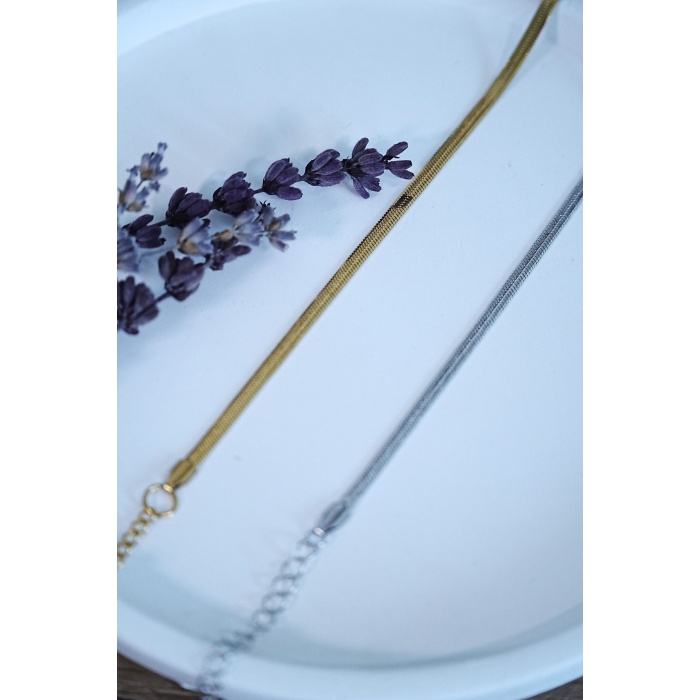 İtalyan Tasarım Çelik Çift Bileklik  Unisex Altın Gümüş Renk, Kararmaz 2 Adet