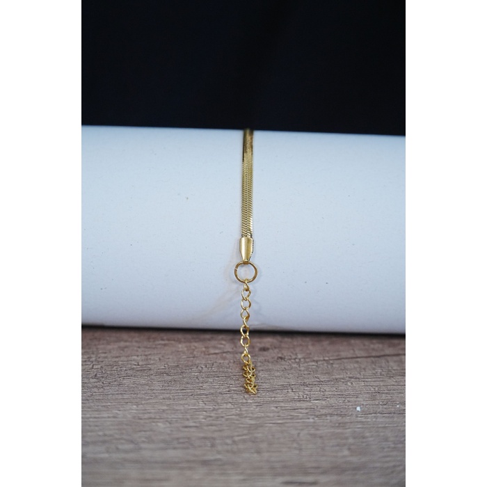 İtalyan Tasarım Çelik Çift Bileklik  Unisex Altın Gümüş Renk, Kararmaz 2 Adet