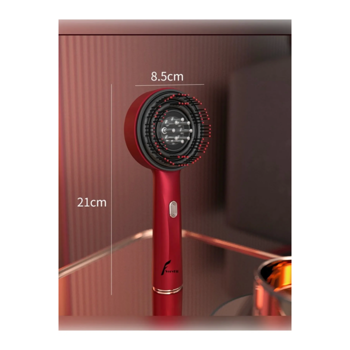 Şarjlı Ve Titreşimli Saç Masaj Tarağı Bakım Yağı Hazneli Fırça ( Lisinya )