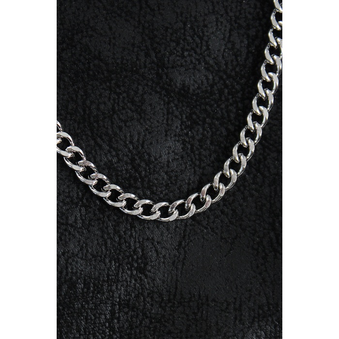 316L Çelik Klasik Zincir Model Gümüş Renk Erkek Kolye - Lisinya