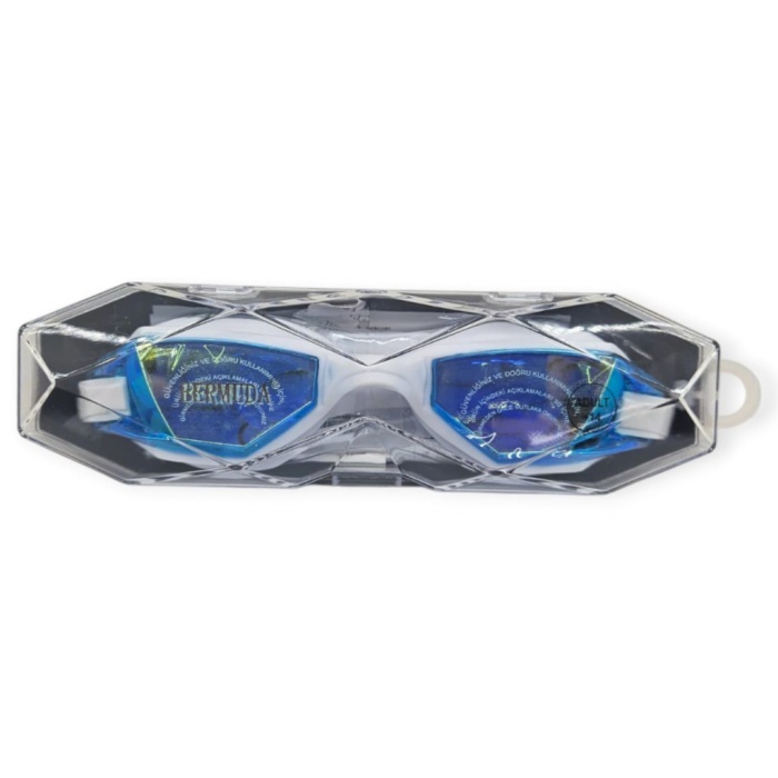 Aynalı Yüzücü Gözlüğü Silikon MAVİ - 1765 (Lisinya)