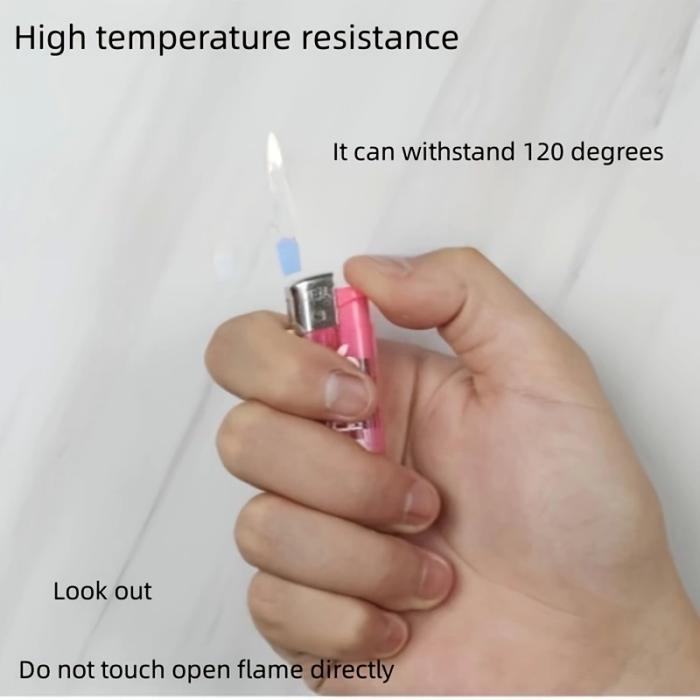 Mermer Desenli Mutfak Duvar Kağıdı Sticker - 5mx60cm Su Geçirmez, Yağa Dayanıklı, Yüksek Sıcaklığa Dayanıklı Tezgah, Dolap, Ocak Yenileme Folyosu T04 ( Lisinya )