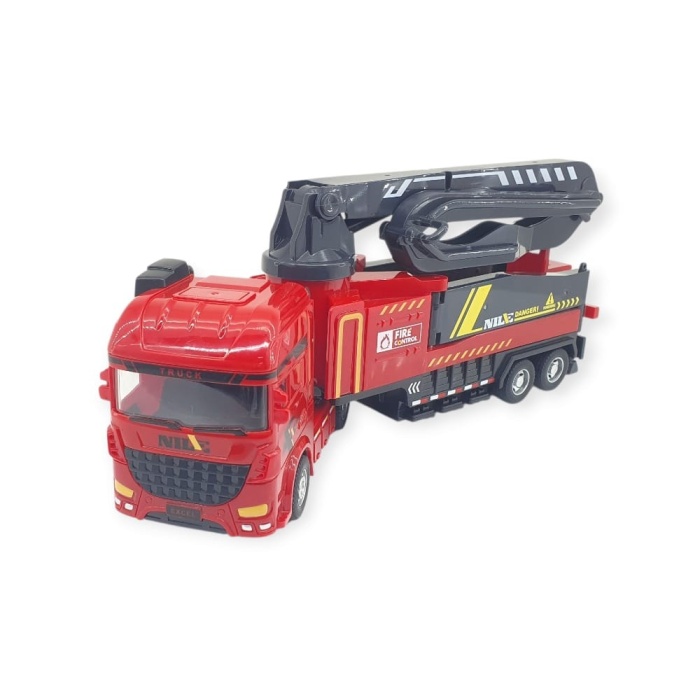 Metal İtfaiye Arabası - Söndürme Vinçli 26cm - 706-43 (Lisinya)