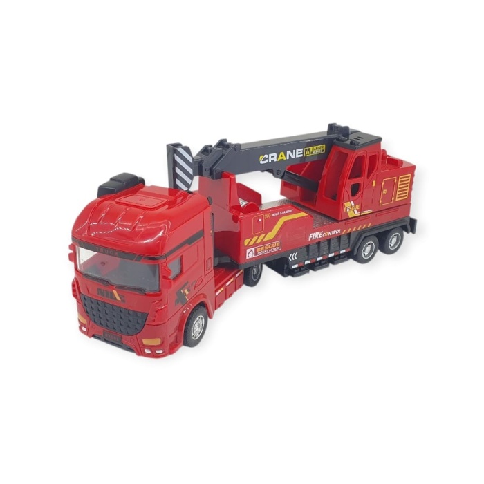 Metal İtfaiye Arabası - Vinç 26cm - 706-43 (Lisinya)