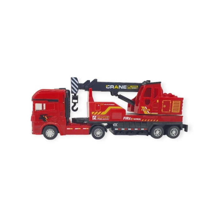 Metal İtfaiye Arabası - Vinç 26cm - 706-43 (Lisinya)