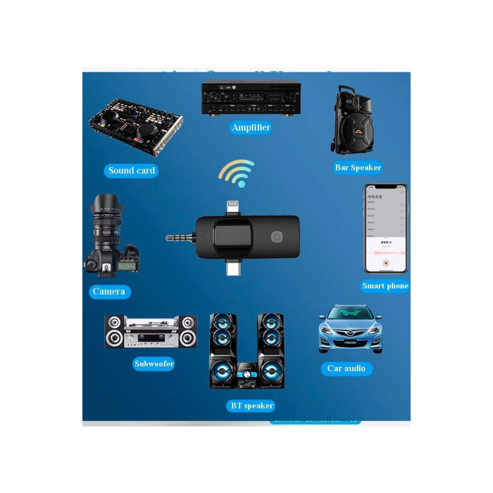 Yüksek Kalite Profesyonel 3 In 1 Kablosuz Taşınabilir Yaka Mikrofonu Youtube Facebook Tiktok - Lisinya