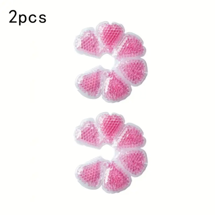 Emziren Anneler İçin 2 li Jel Göğüs Pedi – Sıcak ve Soğuk Kullanıma Uygun, PVC Dolgulu, Konfor ve Destek Sağlayan Ped (Pembe) ( Lisinya )