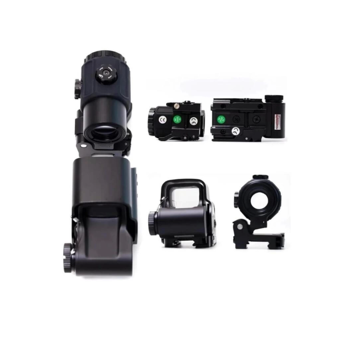 558-G43 XPS2 Hedef İşaretleyici Red Dot - Holografik Nişangâh, 5x Büyütmeli Set-Siyah ( Lisinya )