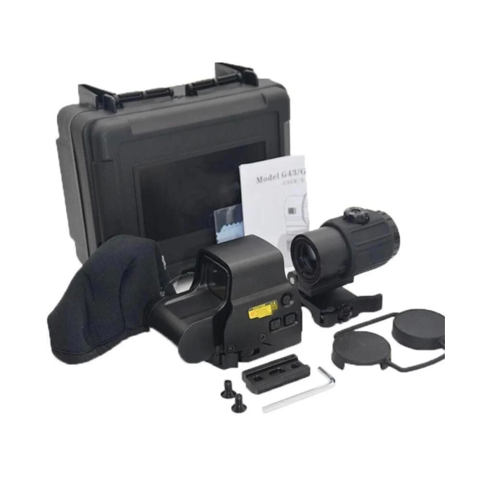 558-G43 XPS2 Hedef İşaretleyici Red Dot - Holografik Nişangâh, 5x Büyütmeli Set-Siyah ( Lisinya )