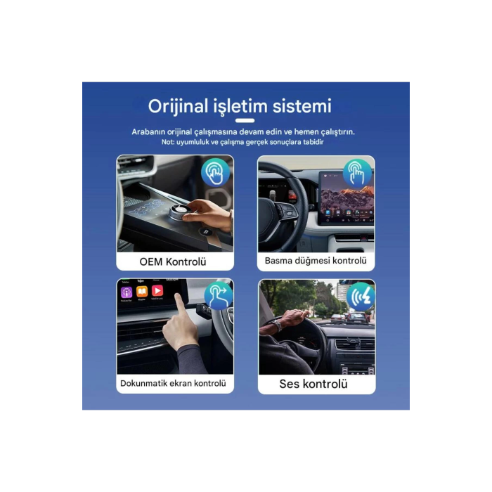 Kablosuz Android Auto/Car Play USB Dongle Cihazı ( Lisinya )