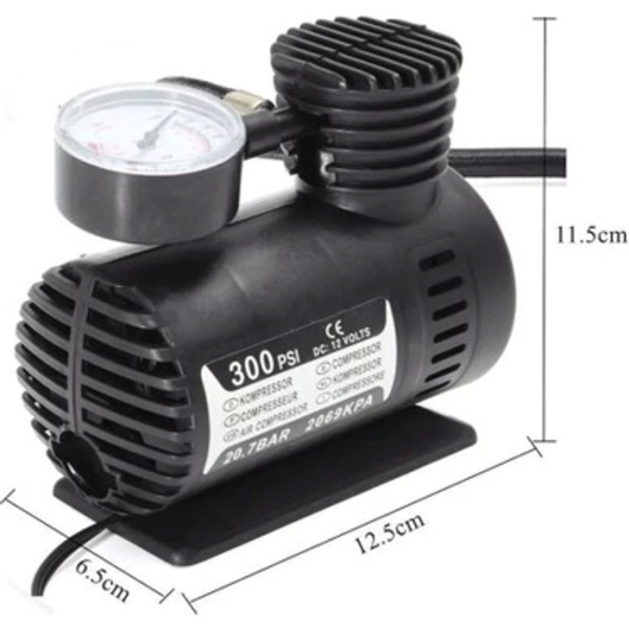 Plastik Gövdeli Siyah Mini Hava Kompresörü ( Lisinya )
