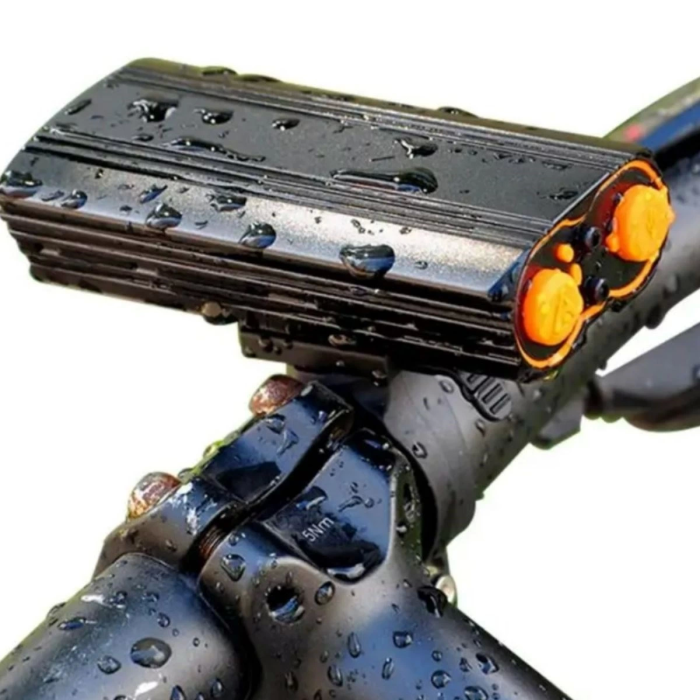 Şarj Göstergeli Uzun Menzil Su Geçirmez Led Bisiklet Feneri 1600 Lumen ( Lisinya )