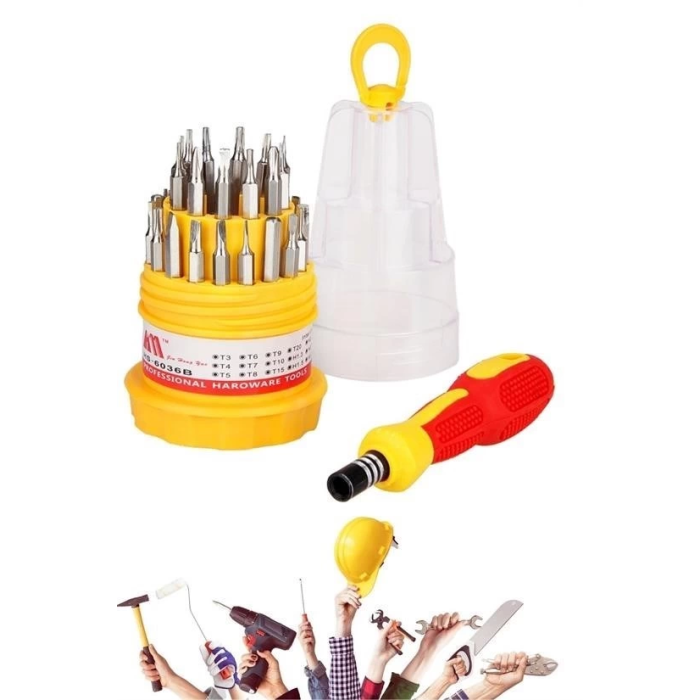 Orta 31 Parça Hassas Tornavida Bits Uç Seti Yumurta Tornavida ( Lisinya )