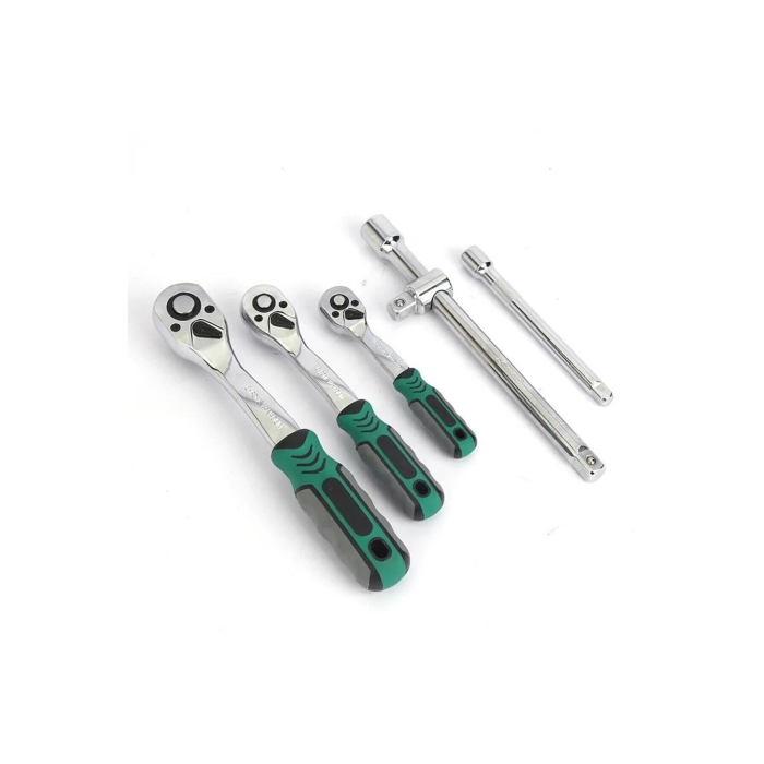 Tam Profesiyonel Germany 72 Diş Eğik Cırcır 216 Parça Lokma Takımı Oto Tamirci Tam Set 1/2-3/8-1/4 ( Lisinya )