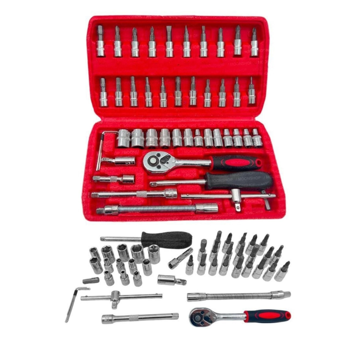 Cr-v Max 1/4 Cırcırlı 46 Parça Lokma Anahtar Takımı Bits Uç Seti Tam Set Germany ( Lisinya )