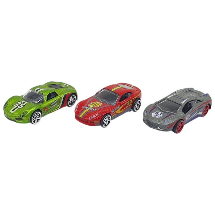 3lü Araba Yarış Seti - Die Cast - DS045 (Lisinya)