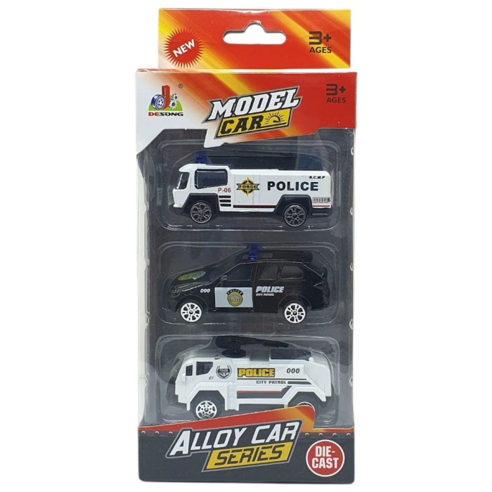 3lü İş Makinaları Road Seti - Die Cast - DS044 - Polis  (Lisinya)