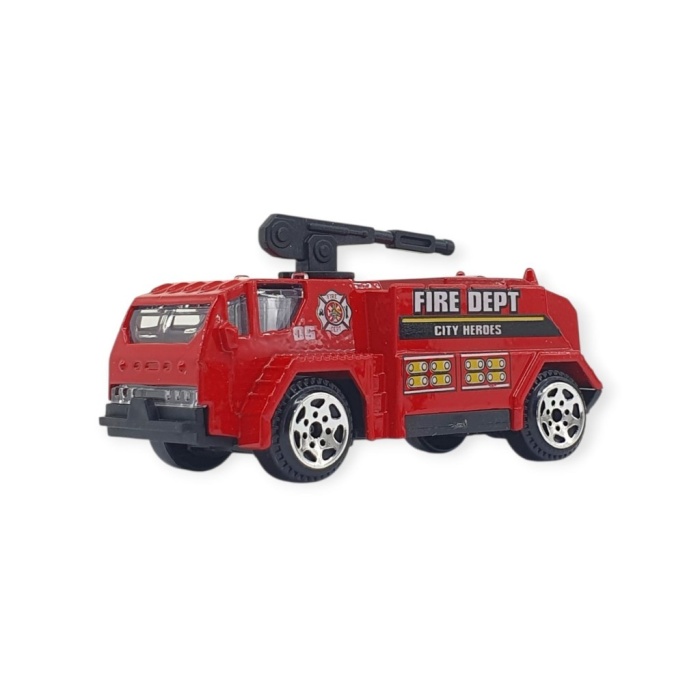 3lü İş Makinaları Road Seti - Die Cast - DS044 - İtfaiye (Lisinya)