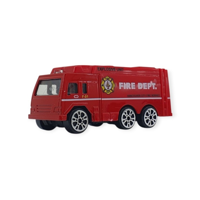 3lü İş Makinaları Road Seti - Die Cast - DS044 - İtfaiye (Lisinya)