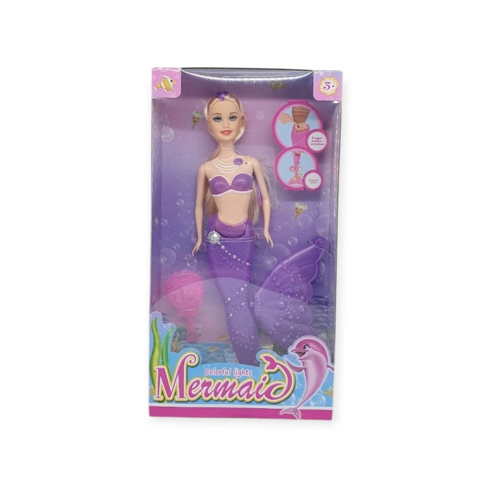 Deniz Kızı Işıklı Bebek - 2348/1-3 - Mor (Lisinya)