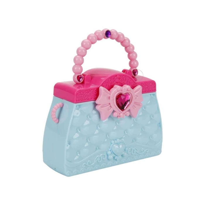 Aksesuarlı Makyaj Çantası  - BJ1350 -Mavi (Lisinya)