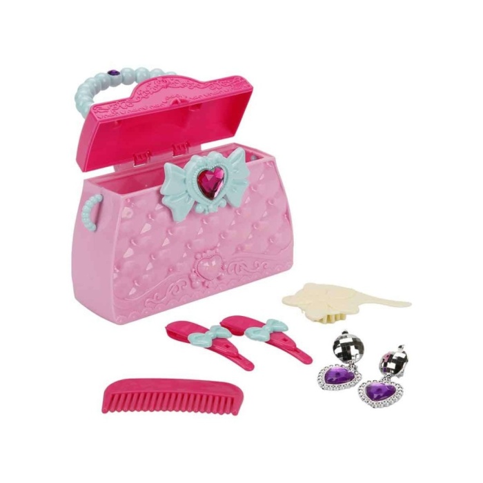 Aksesuarlı Makyaj Çantası  - BJ1350 - Pembe (Lisinya)