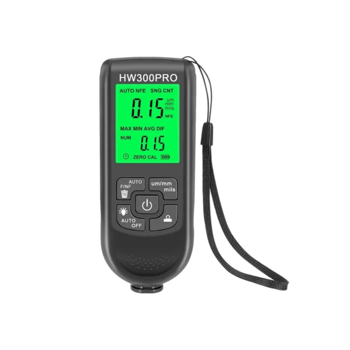 HW-300PRO Araba Boyası Film Otomatik Kalınlık Ölçer 0-2000UM Fe & NFe Kaplama Kalınlık Test Cihazı M ( Lisinya )