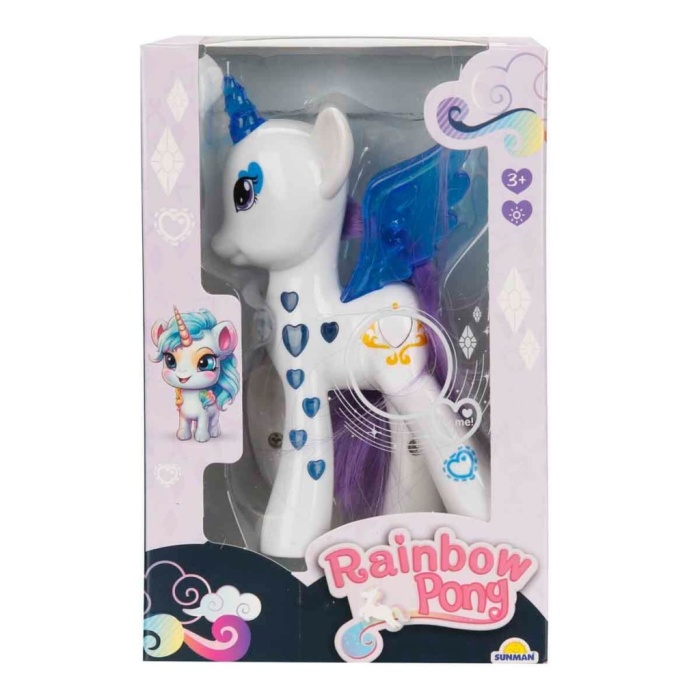 Işıltılı Pony Figür - Işıklı Figür - Mavi (Lisinya)