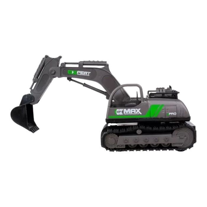 İş Makinaları Serisi - Şarjlı Uzaktan Kumandalı Excavator - Yeşil  (Lisinya)