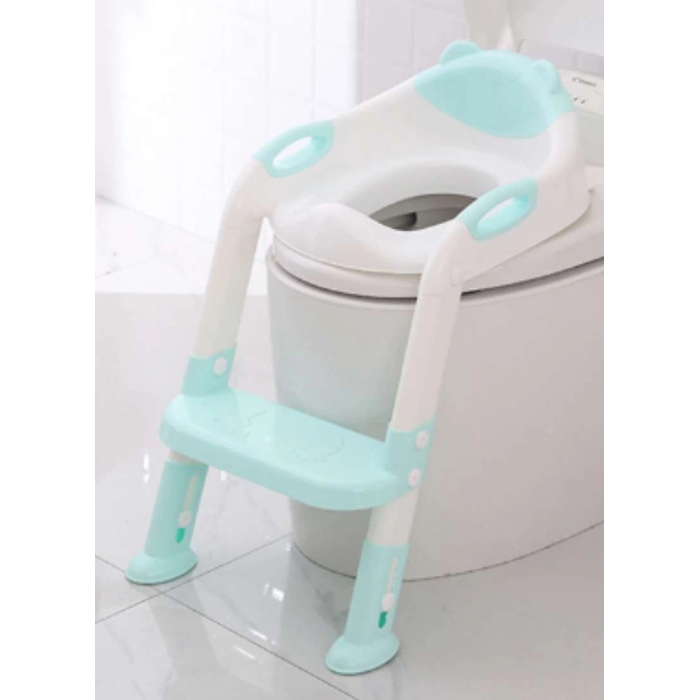 Softy Merdivenli Tuvalet Adaptörü - Çocuğunuz İçin Güvenli ve Konforlu Tuvalet Eğitimi Mavi ( Lisinya )