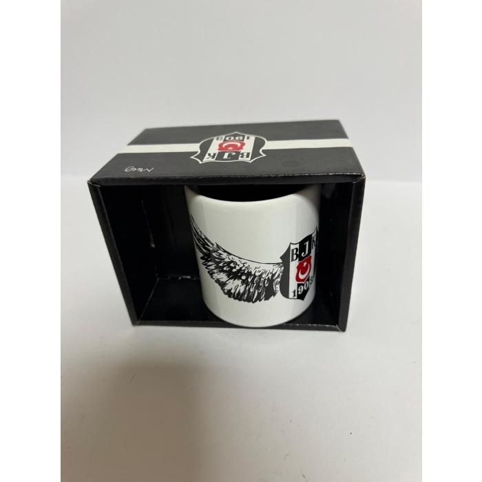 Seramik 1.Sınıf Kupa  Siyah Beyaz