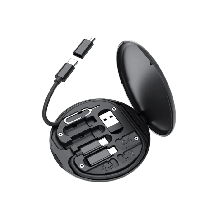 60w Destekli Kablo Kutusu Seyahat Kablo Seti 5i 1 Arada Usb Type-c Şarj Kablosu Seti ( Lisinya )