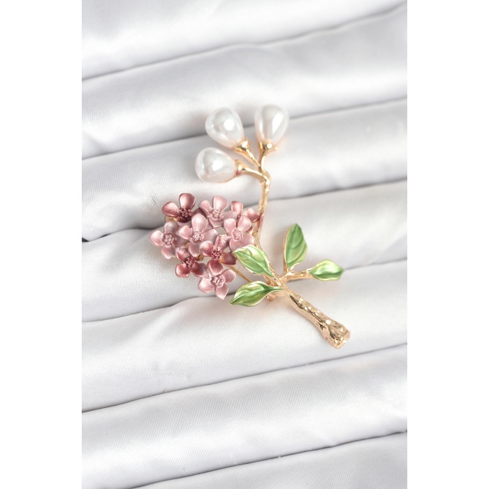 Çiçek Model Broş - Lisinya