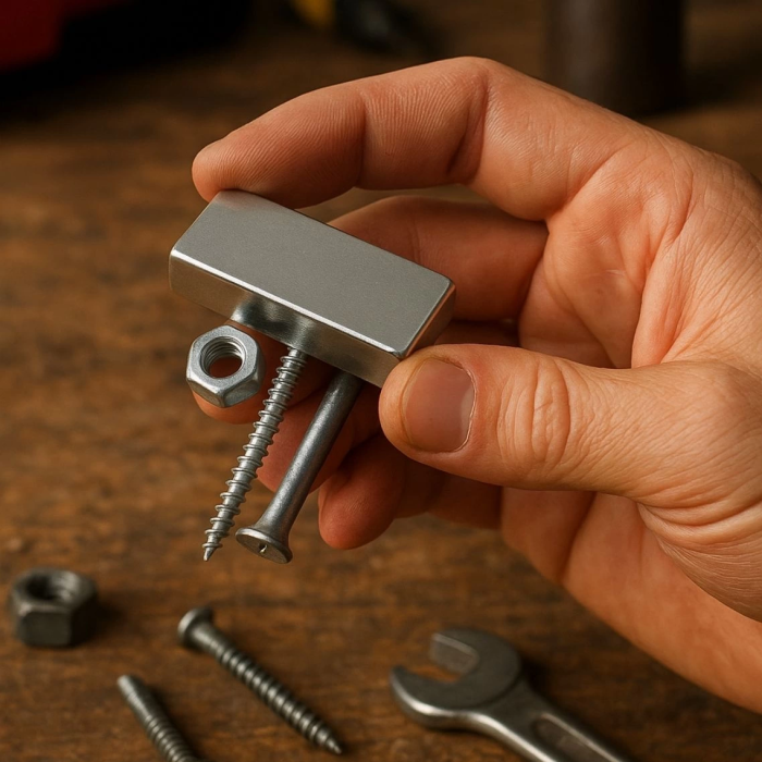 1 adet 40x20x5mm Neodyum Magnet Güçlü N35 Mıknatıs Köşeli Nikel Kaplama ( Lisinya )