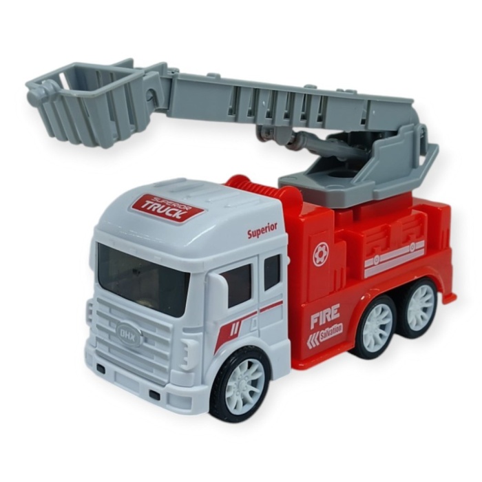 İş Makinaları Serisi - Sürtmeli İtfaiye Aracı 12 cm  - Merdiven (Lisinya)