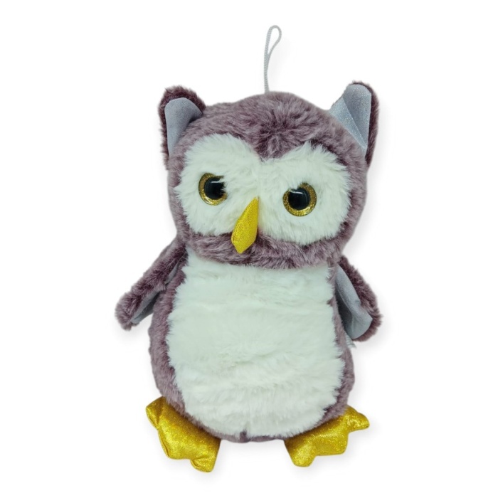 Sevimli Peluş Baykuş 25 cm - Mor (Lisinya)