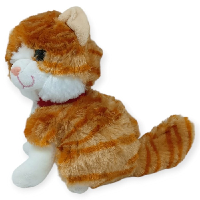 Sesli Peluş Kedi 25 cm - Sarı (Lisinya)