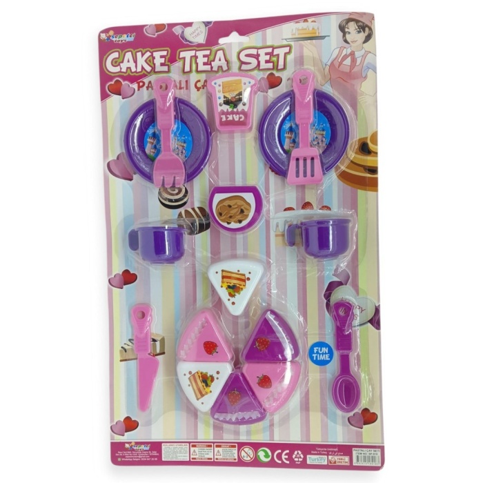 Evcilik Seti - 16 Parça Fincan ve Pasta Seti - SP-918  (Lisinya)