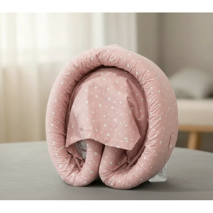 Taşınabilir Portatif Bebek Yatağı,Sırt Çantasına Dönüşebilen Portatif Bebek Beşiği (Pembe) ( Lisinya )