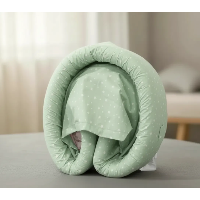 Taşınabilir Portatif Bebek Yatağı,Sırt Çantasına Dönüşebilen Portatif Bebek Beşiği (Yeşil) ( Lisinya )