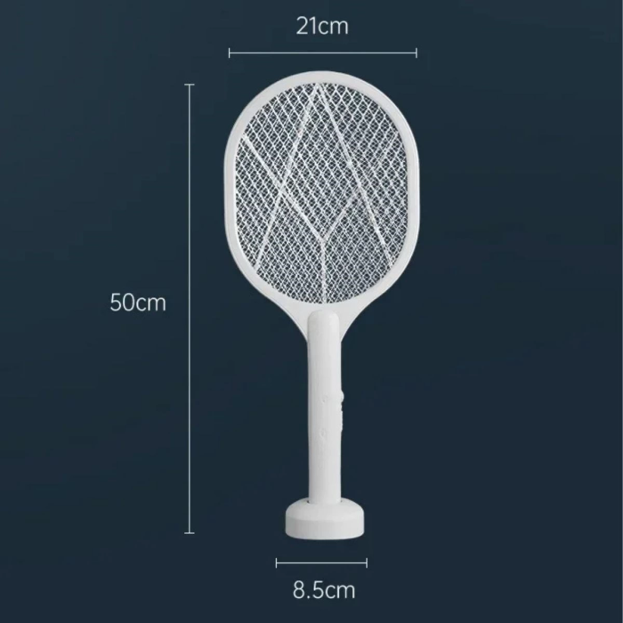 Şarjlı Sinek Öldürücü Masaüstü Standlı,mor Işık Sinek Kovucu Raket 5w ( Lisinya )