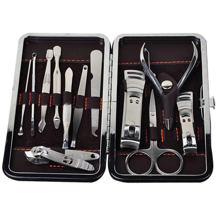 Özel Çantasında Profesyonel Manikür Pedikür Seti (12 Parça) ( Lisinya )