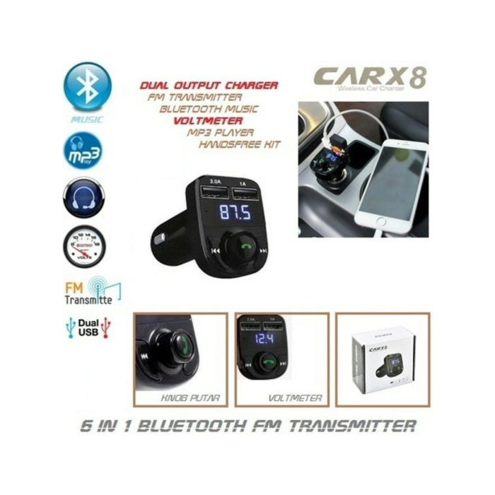 Bluetooth Fm Transmitter Car X8 ( Lisinya )