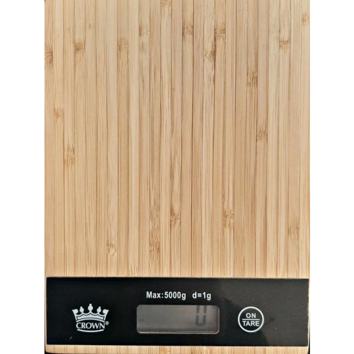 Dijital Lcd Mutfak Tartısı Terazisi 5kg Bambu Desenli ( Lisinya )