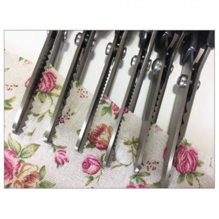 Zikzaklı Kesim Makası Desenli Tırtıklı Oya Makası Terzi Kumaş ( Lisinya )