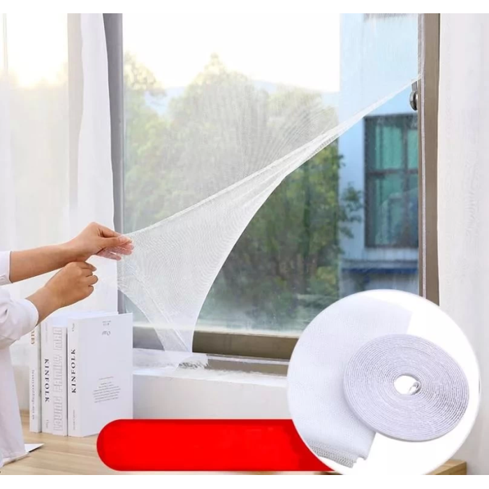Pencere Cam Sineklik-beyaz ( 150 Cm X 100 Cm)+5m Bant ( Lisinya )