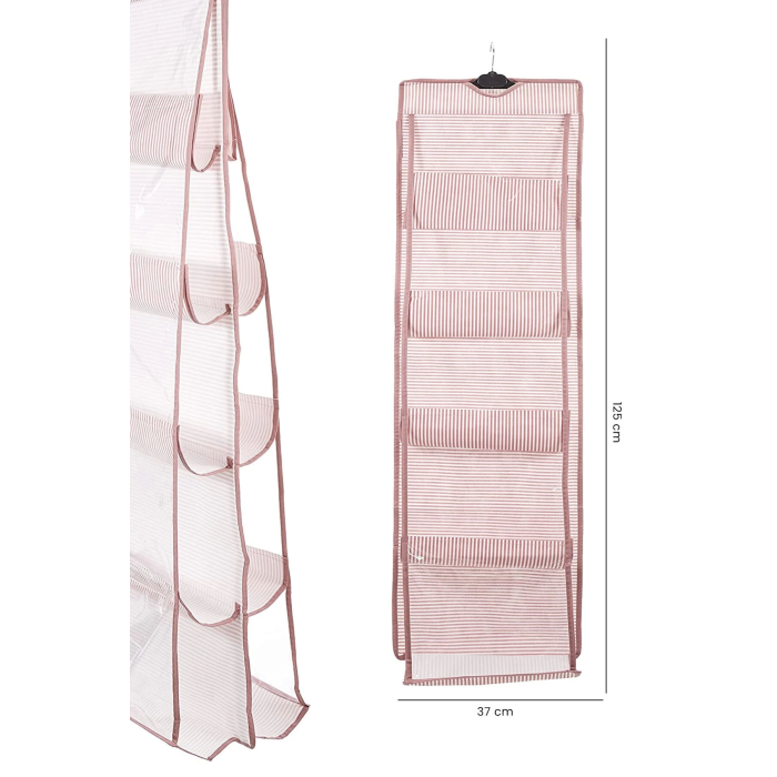 10 Gözlü Çanta Askılığı Dolap İçi Düzenleyici Organizer Askılı Çantalık ( Lisinya )