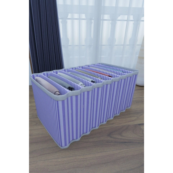 8 Bölmeli Dolap ve Çekmece Içi Düzenleyici Akordiyon Organizer L-00517 (3 Adet) ( Lisinya )